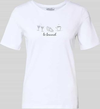 More & More More & More T-Shirt mit Motiv-Print in Weiss, Gr&ouml;&szlig;e 34