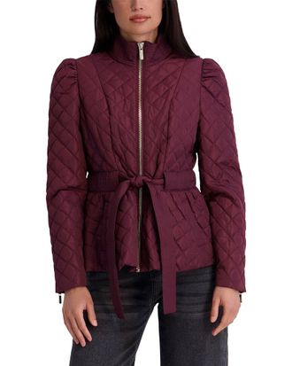 Kensie Quilted Peplum Jacket