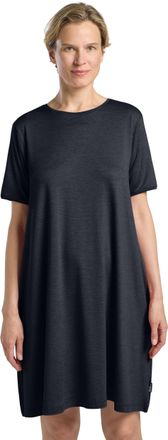 Jack Wolfskin Shirtkleid JACK WOLFSKIN TRAVEL DRESS, Damen, Gr. M (38/40), Normalgr&ouml;ssen, blau (schwarznavy, heather), Oberstoff 95% POLYESTER, 5% ELASTHAN, Kleider