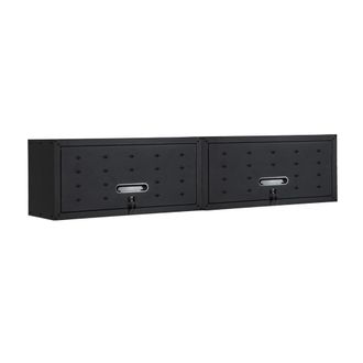 Sweeek Muebles altos de almacenamiento para garaje, set de 2, negro