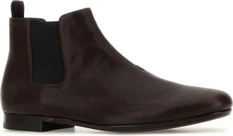 Prada Mens Formale Chelsea Boot Brown Ovine Leather