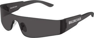 Balenciaga Accessoires, unisex, Grijs, ONE Size, Leer, Bb 0041S Zonnebril