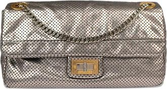 Chanel 2007 Mademoiselle-lock perforated chain shoulder bag - women - CALFSKIN - One Size - Silver