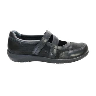 David Tate Gentle SIF24-300 Mary Jane Womens Black Leather Shoes ZOGG3362