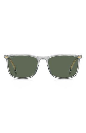 BOSS 56mm Sunglasses in Grey/Green at Nordstrom