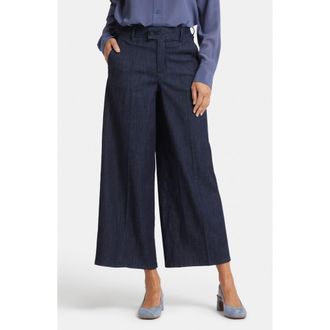 NYDJ Mona High Waist Crop Wide Leg Jeans in Lightweight Rinse at Nordstrom, Size 12