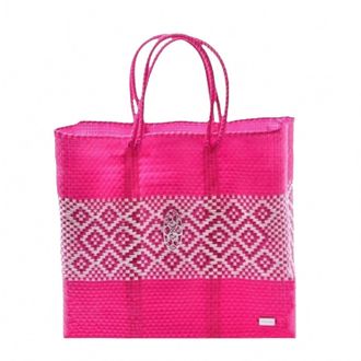Lola's Bag Womens Medium Aztec Band Regular Strap Tote Bag In Pink