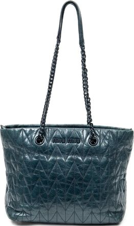 Miu Miu Tracolla per borsa matelass&eacute; - Blu