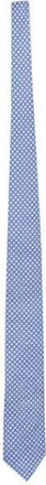 Thom Sweeney Blue & green tile patterned silk tie