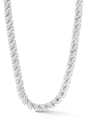 Glaze Jewelry Cubic Zirconia Pav&eacute; Tennis Necklace in Silver at Nordstrom Rack