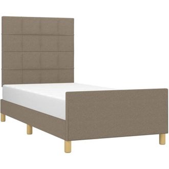 vidaXL Estructura De Cama Sin Colch&oacute;n Tela Gris Taupe 80x200 Cm Vidaxl