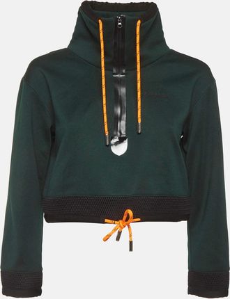 Dsquared2 Green Jersey Crop Active Sweatshirt