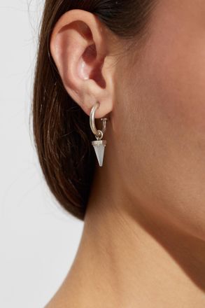 AllSaints Silver Hoop Earrings, Womens, Silver