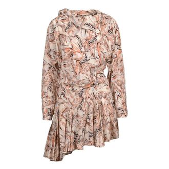 Isabel Marant Isabel Marant, Short Dresses, female, Multicolor, Size: 2XS Chiffon Dress with Zipper Closure