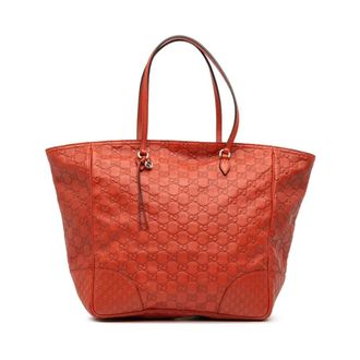 Gucci Pre-owned Tote Bags, female, Orange, Size: ONE SIZE Pre-owned Leather Tote Bag