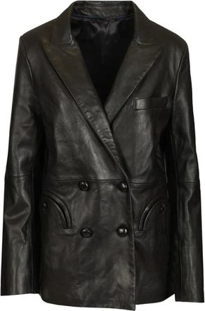 Blaz&eacute; Milano Everynight Blazer - Dames - Blazers - Zwart - S - Leer - Jassen