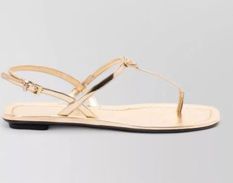 Prada patent leather flat thong sandals