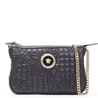 Versace Vanitas Black Baroque Crossbody Bag