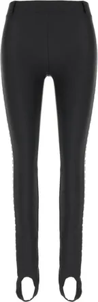 Moschino Broeken, Dames, Zwart, XS, Katoen, Tape Leggings
