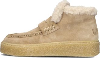 Shabbies Amsterdam Schoenen, Dames, Beige, 36 EU, Su&egrave;de, Senna Anna Laarzen voor Stijlvolle Winterwandelingen