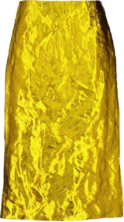 Gabriela Hearst Gonna midi Manuela con effetto metallizzato - Oro