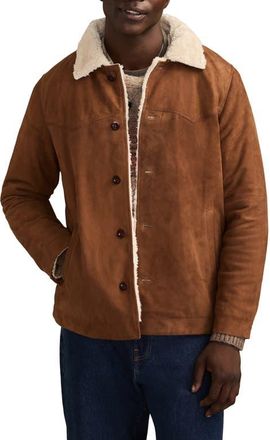 Lucky Brand Faux Shearling Ranch Coat in Dark Tan at Nordstrom, Size Xx-Large