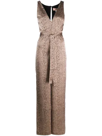 Twin-Set Jumpsuit met luipaardprint - Beige
