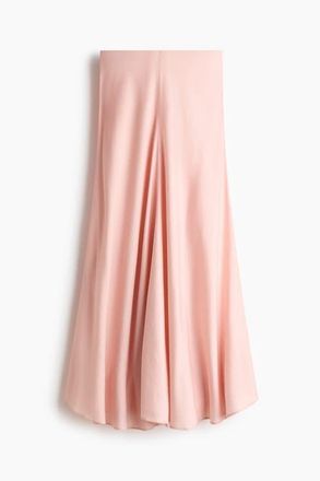 H&M Satin Maxi Skirt in Peach Pink at Nordstrom, Size Xx-Small