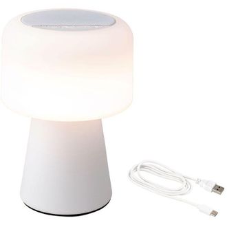 Lumineo Altoparlante led (22,5 cm, Bluetooth, ricaricabile, interno/esterno, bianco, IP44-90 lm, usb, Bla - Lumineo