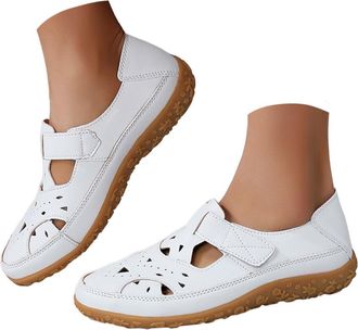 Generic Wedge Sandals for Women Closed Toe Slingback Shoes Wide Fit Sandals Breathable Hollow Out Athletic Shoes Soft Sole Gladiator Slip on Flat Beach Walkin