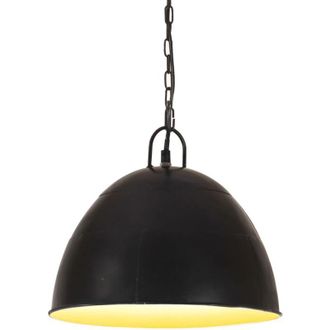 vidaXL Industrial Vintage Hanging Lamp 25 W Black Round 31 cm E27 vidaXL