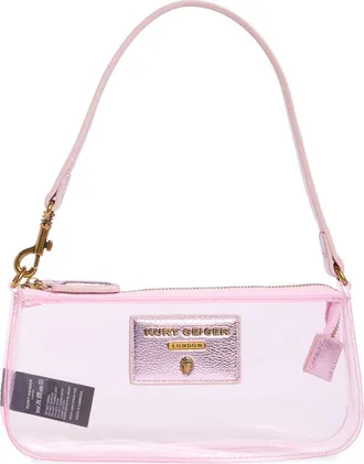Kurt Geiger Highgate Vinyl Wristlet in Light/Pastel Pink at Nordstrom Rack