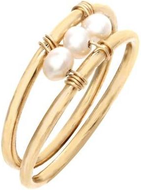 Kozakh Elana Cultured Pearl Ring in Gold at Nordstrom, Size 9
