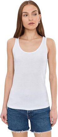 Michael Stars Breken Boyfriend Tank Top Womens Clothing White (US 0-12), Lycra/Rayon/Spandex