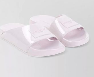 Givenchy glossy logo strap slides