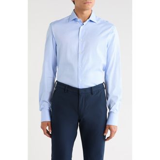 Canali Cotton Dress Shirt in Blue at Nordstrom Rack, Size 42