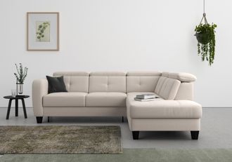 Sit&more Ecksofa &raquo;Belluci L-Form&laquo; inklusive Federkern, wahlweise mit Bettfunktion und Bettkasten