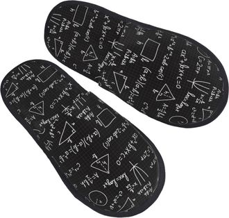 Generic Home Slippers Math Elements Slippers Casual Unisex Slipper For Women Spa Party M