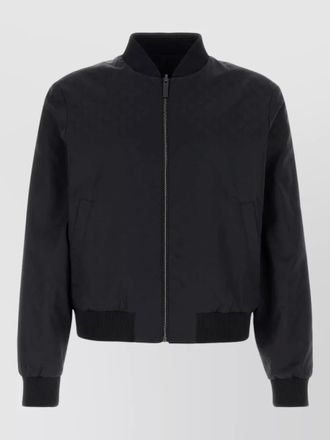 Gucci gg reversible faille jacket ribbed trim