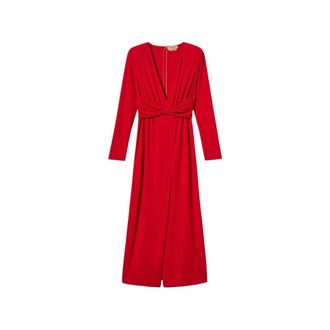 Twinset Midi Jurk - Dames - Casual kleedjes - Rood - L - Kleedjes