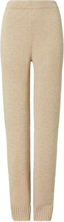 Tory Burch Wool Sweater Pant - Dames - Slim Fit Broeken - Beige - XS - Wol - Broeken