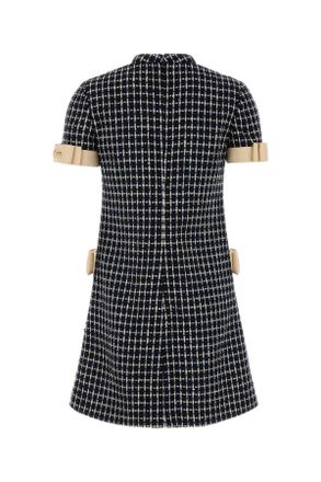 Valentino Garavani Womens Embroidered Tweed Mini Dress 671 Abiti