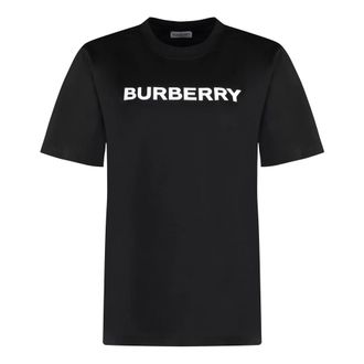Burberry T-Shirts, female, Black, XS, Logo Cotton T-shirt