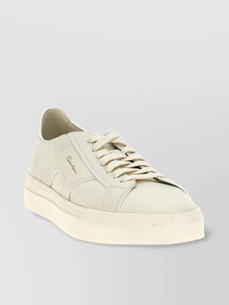 Santoni double buckle low-top sneakers