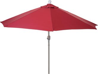 Hhg Nunca Usado] Parasol De Media Ca&ntilde;a Parla, Parasol De Balc&oacute;n, Poli&eacute;ster/aluminio Uv 50+ 3kg, 270cm Burdeos Sin Soporte