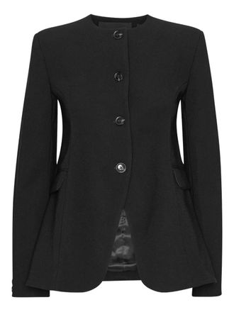 Rotate flared fitted jacket - women - Recycled Polyester/Polyester/Viscose - 38 - Black