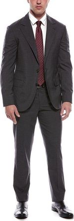 Brunello Cucinelli Anthracite Wool Silk Tailored Blazer, Brand Size 56 (US Size 46)