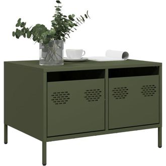 vidaXL Vidaxl - Mobile tv Verde Oliva 68x50x43,5cm in Acciaio Laminato a Freddo