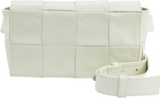 Bottega Veneta White Leather Fanny Pack (Pre-Owned)