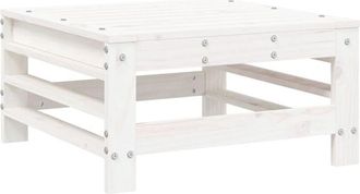 vidaXL Taburete de jardín de madera maciza de pino Vidaxl